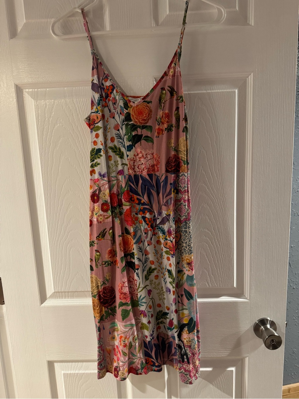 Johnny Was Pink Floral Midi Nightgown
